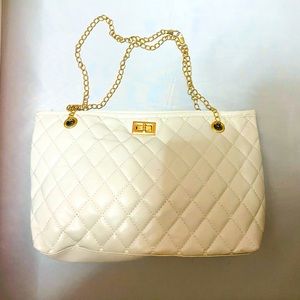 White over the shoulder purse